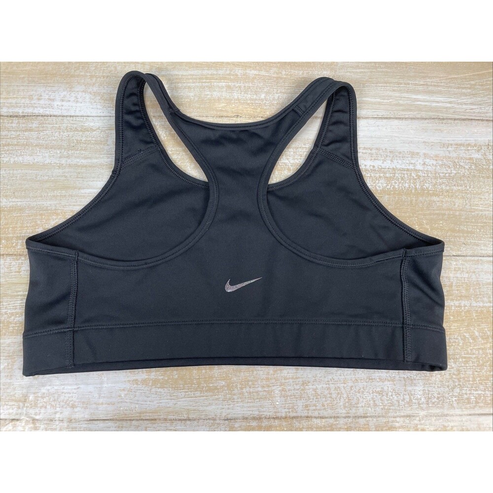 Nike Glitter Spell out Sports Bra Women’s Dri Fit Racerback Black Size XL - Picture 4 of 8